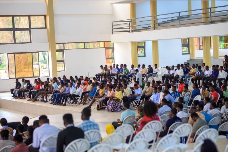 Students attending the panel discussion