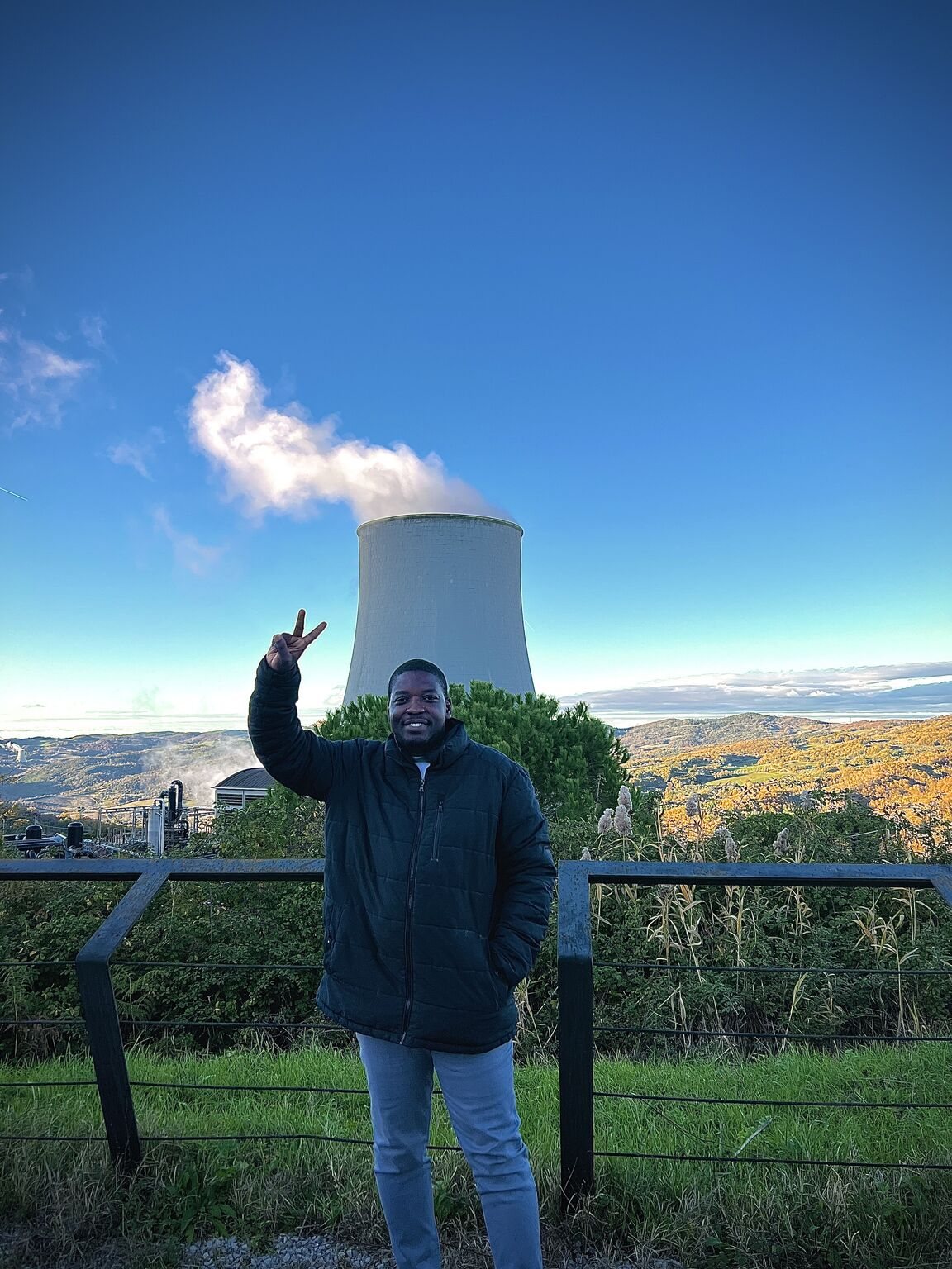 At a geothermal plant in Tuscany
