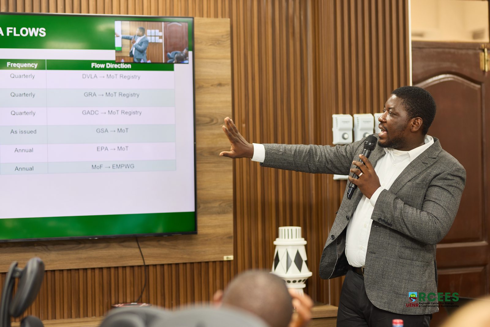 Explaining how compliance data would flow between agencies