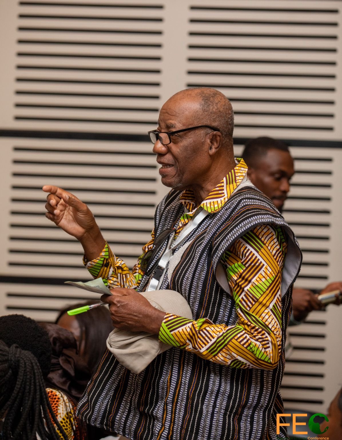 A participant contributing from the floor during the discussion