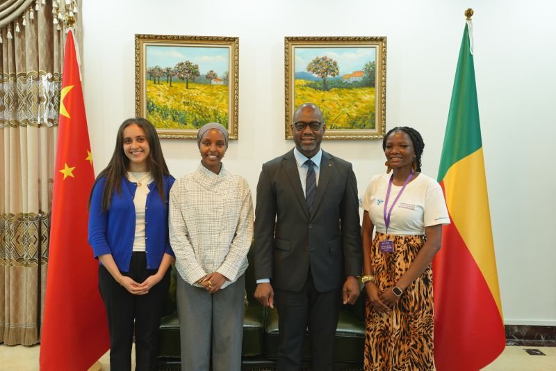 H.E. Mr. Franck Adjagba with TGYD delegates at the Embassy of Benin in Beijing