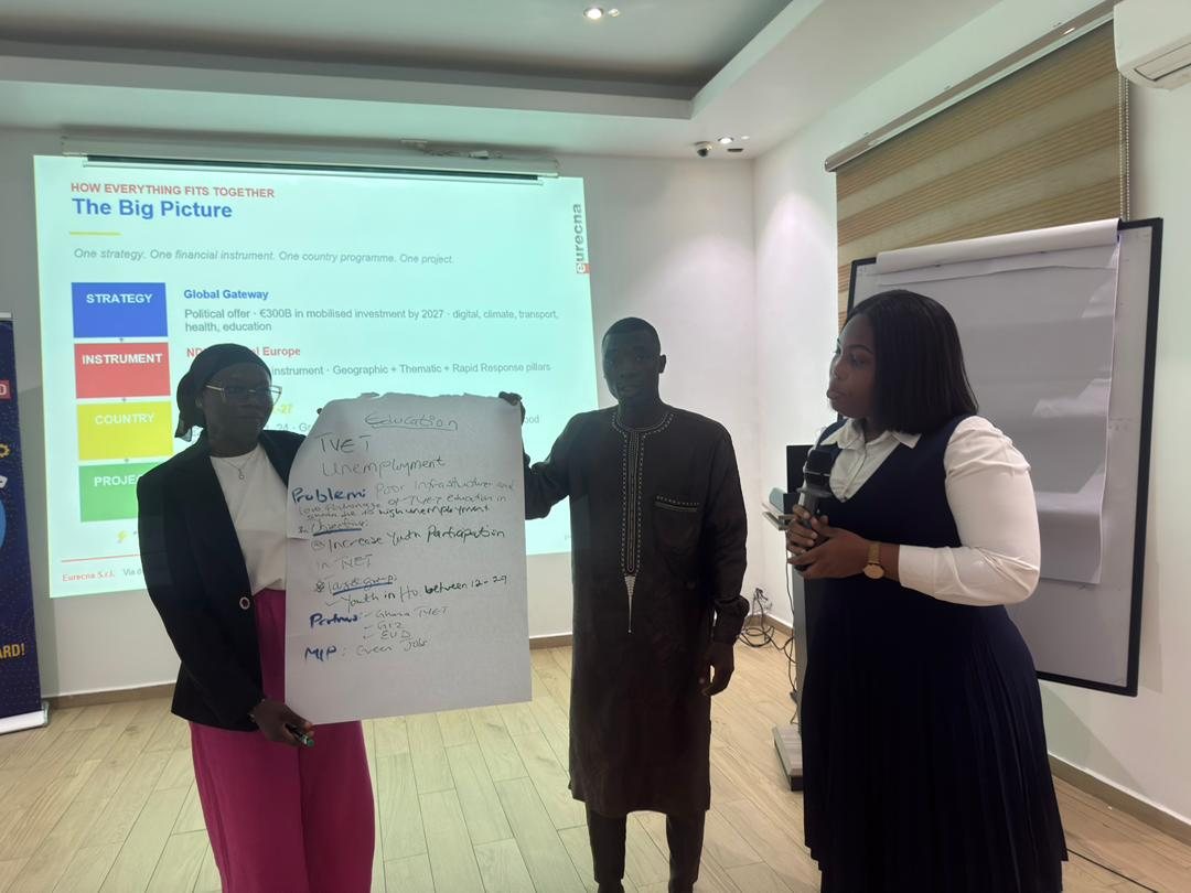 Education group presenting its TVET and youth employment project