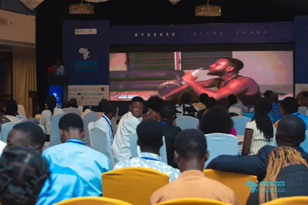 The conference hall on day two
